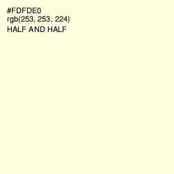 #FDFDE0 - Half and Half Color Image